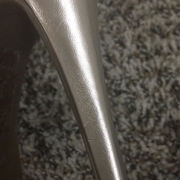 Michaelangelo Sparkly Gold Heels peep toe - Picture 9 of 10